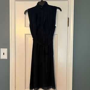 LOFT Dark Blue Sleeveless Midi Dress